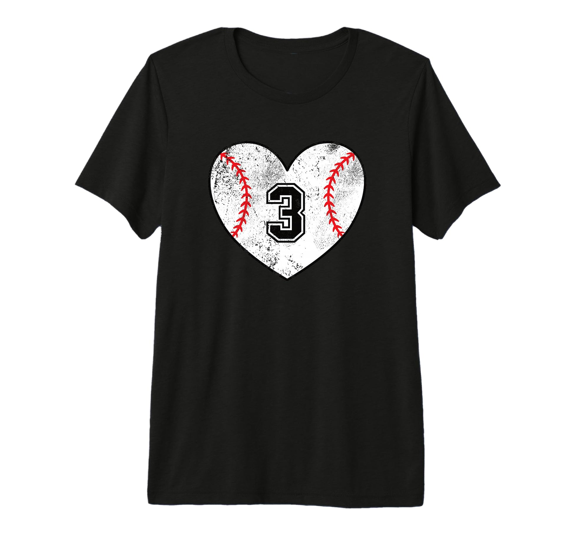 Baseball Heart Player 3 Baseball Mom T-Shirt - Novelty Apparel for Adults - T-Shirt, Sweatshirt, Hoodie