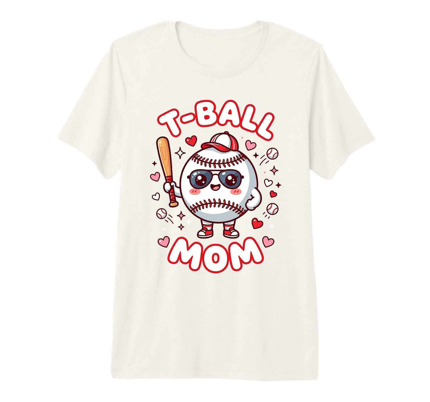 Funny T Ball Mom Softball Ball T Ball Mama T-Shirt - Graphic Print Unisex - T-Shirt, Sweatshirt, Hoodie
