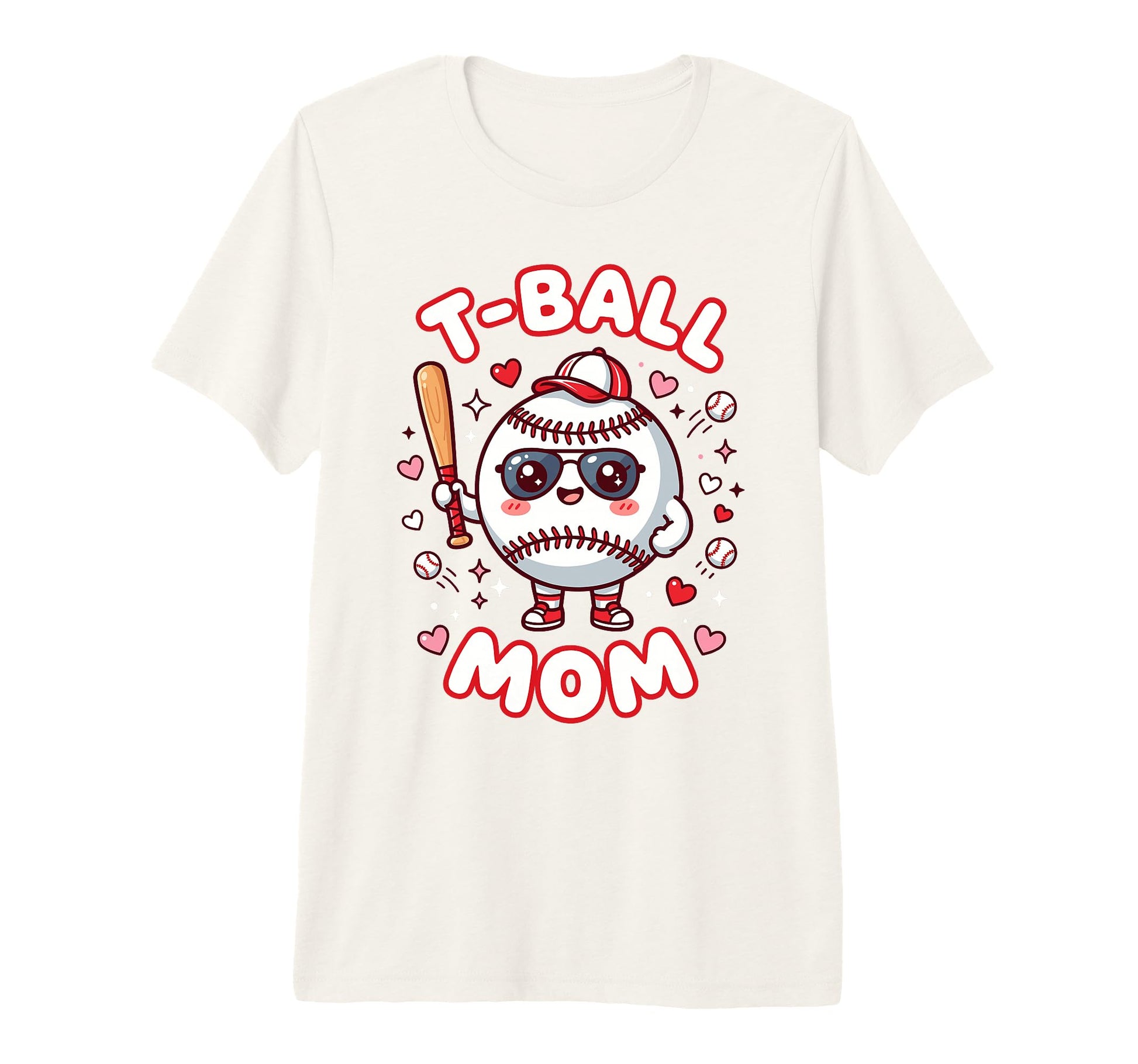Funny T Ball Mom Softball Ball T Ball Mama T-Shirt - Graphic Print Unisex - T-Shirt, Sweatshirt, Hoodie