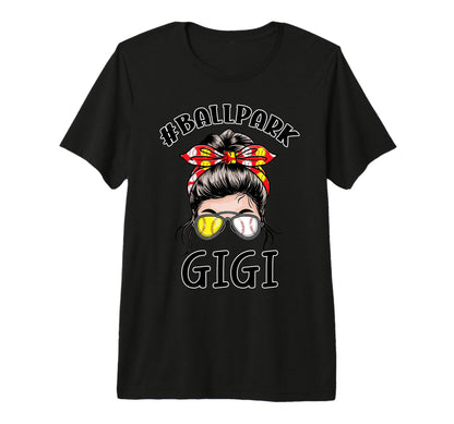 Baseball Grandma Ballpark Gigi Softball T-Shirt - Streetwear Style Unisex - T-Shirt, Sweatshirt, Hoodie