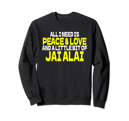 Jaialai Spruch Cesta Punta Outfit Sweatshirt - Trendy Graphic for Adults - T-Shirt, Sweatshirt, Hoodie
