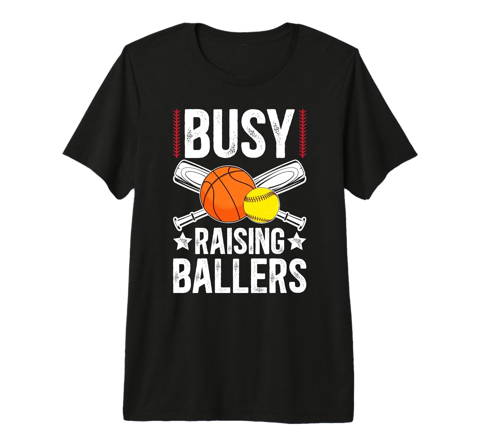 Mens Busy Raising Ballers Basketball T-Shirt - Fun Novelty Design Unisex - T-Shirt, Sweatshirt, Hoodie