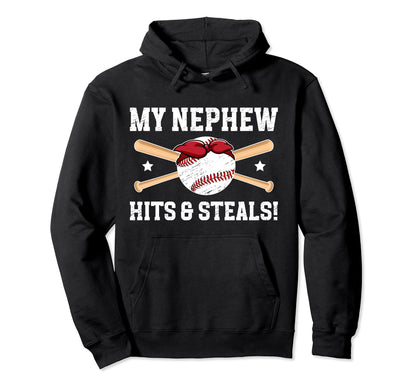 My Nephew Baseball Aunt Baseball Hoodie - Streetwear Style Men Women - T-Shirt, Sweatshirt, Hoodie