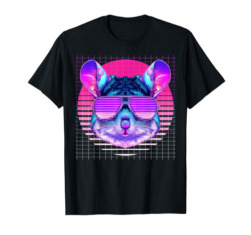 Chinchilla Sunglasses Pet Vaporwave T-Shirt - Fun Novelty Design Men Women - T-Shirt, Sweatshirt, Hoodie