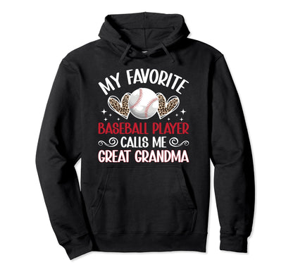 Proud Baseball Great Grandma Baseball Hoodie - Minimalist Print for Adults - T-Shirt, Sweatshirt, Hoodie