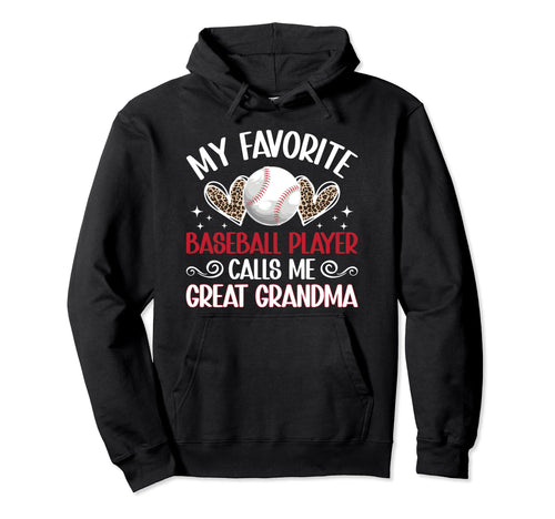 Proud Baseball Great Grandma Baseball Hoodie - Minimalist Print for Adults - T-Shirt, Sweatshirt, Hoodie