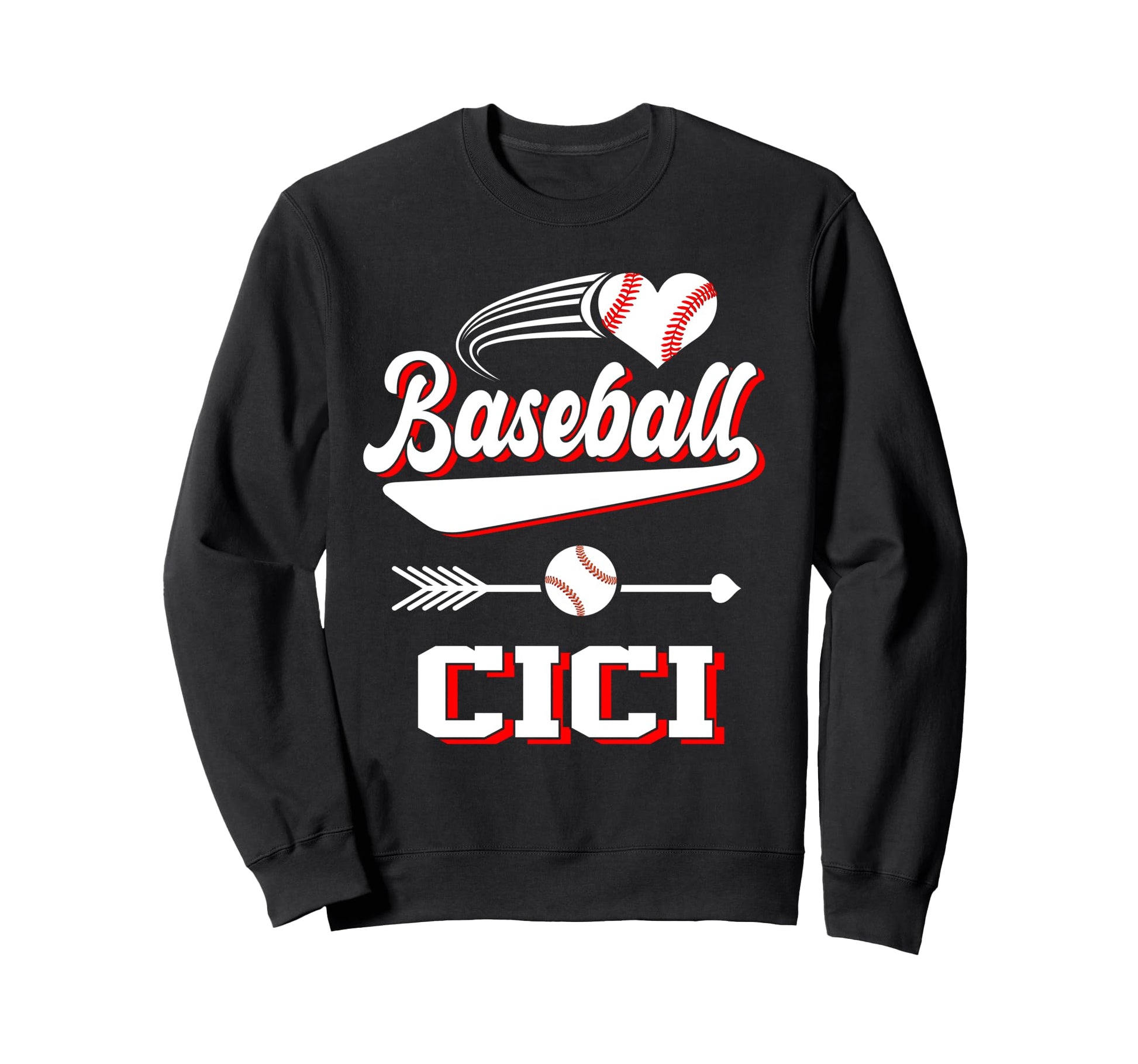 Baseball Cici Baseball Player Arrow Sweatshirt - Trendy Graphic Unisex - T-Shirt, Sweatshirt, Hoodie