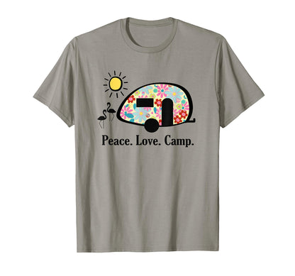 Camping Peace Love Camp Gifts Campers T-Shirt - Custom Art Print Unisex - T-Shirt, Sweatshirt, Hoodie