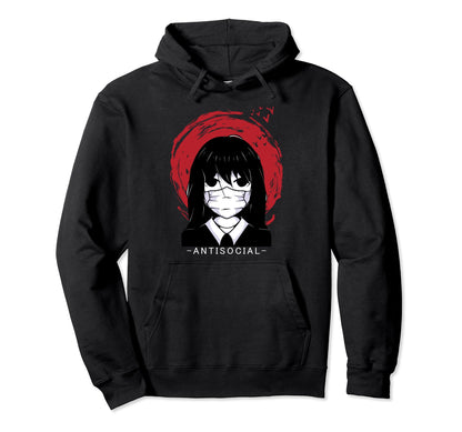 Antisocial Japanese Aesthetic Hoodie - Casual Everyday Wear Unisex - T-Shirt, Sweatshirt, Hoodie