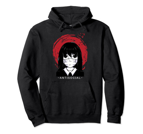 Antisocial Japanese Aesthetic Hoodie - Casual Everyday Wear Unisex - T-Shirt, Sweatshirt, Hoodie
