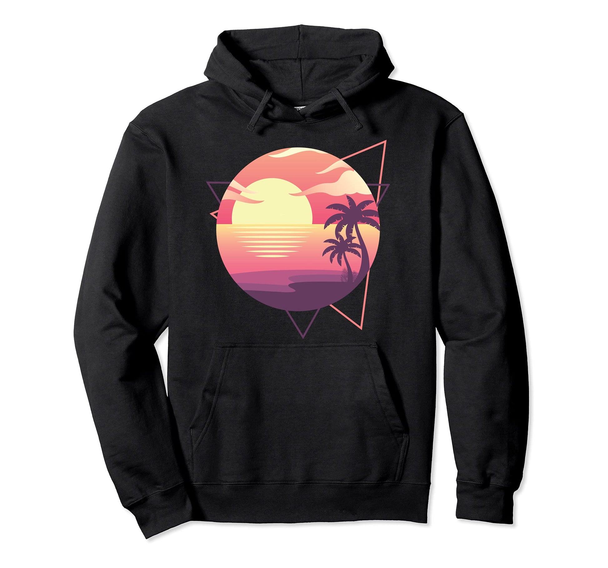 80S Art Palms 90S Aesthetic Tropical Hoodie - Unique Graphic for Adults - T-Shirt, Sweatshirt, Hoodie