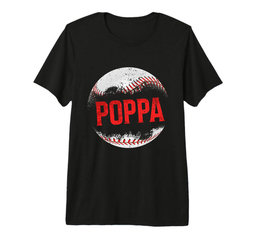Mens Baseball Poppa Happy T-Shirt - Casual Everyday Wear for Adults - T-Shirt, Sweatshirt, Hoodie