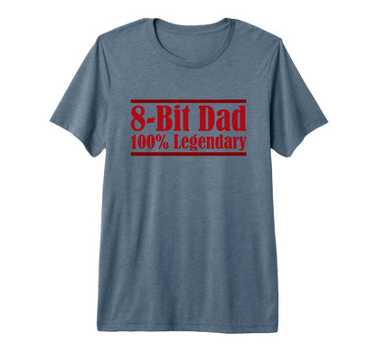 Mens 8 Bit Dad 100 Legendary Gaming T-Shirt - Unique Graphic for Adults - T-Shirt, Sweatshirt, Hoodie