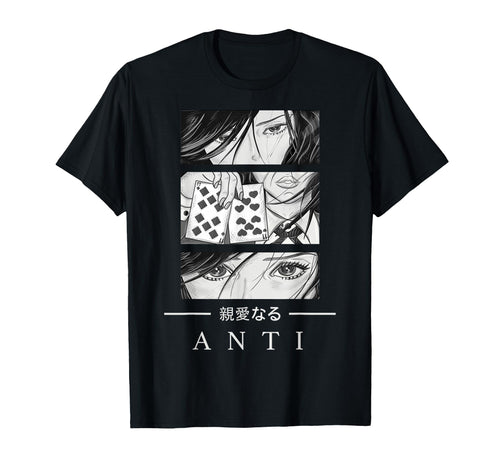Anime Anti Japanese Text Aesthetic T-Shirt - Minimalist Print Men Women - T-Shirt, Sweatshirt, Hoodie