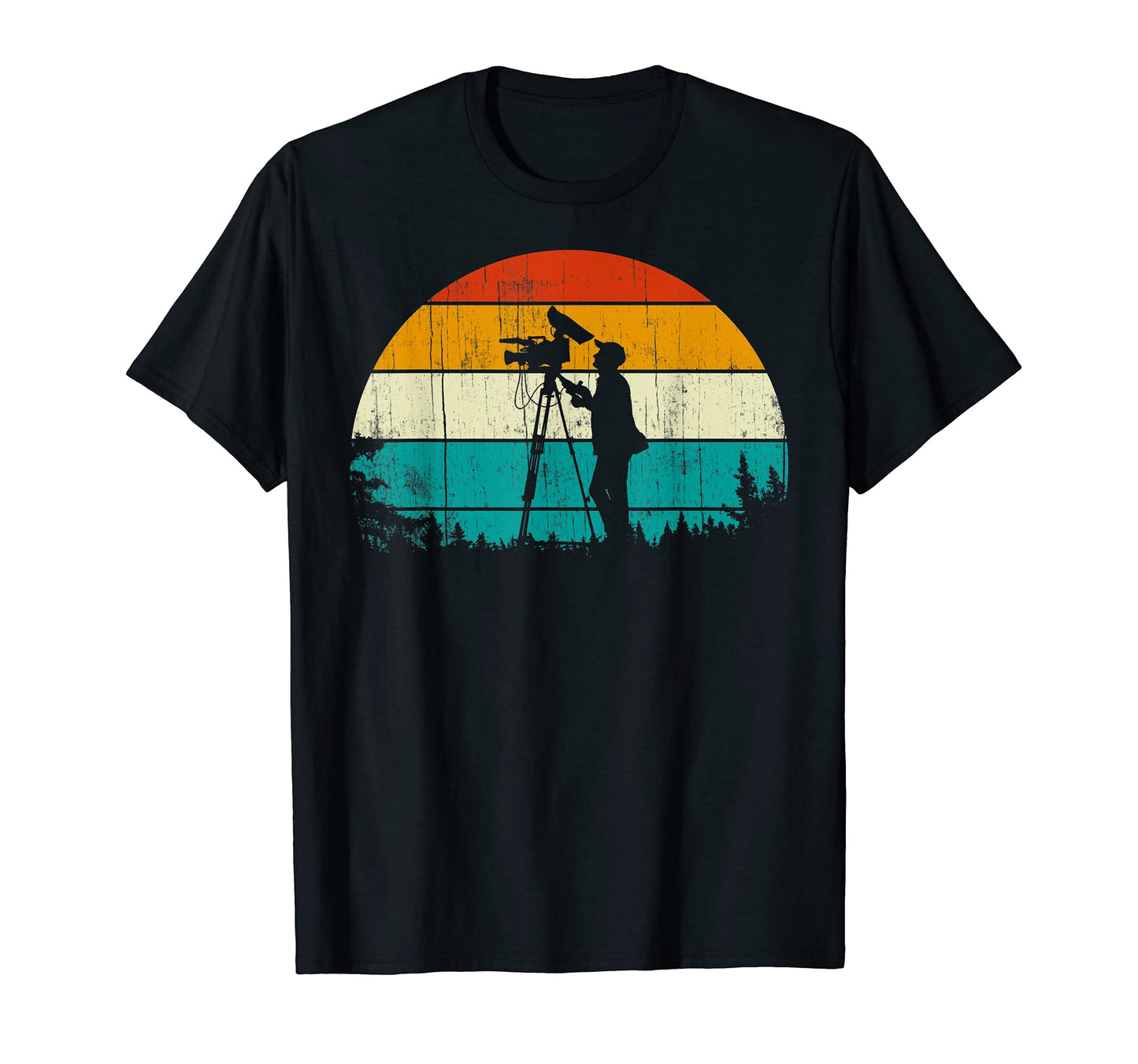 Pine Tree Cameraman Capture Video Camera T-Shirt - Unique Graphic Men Women - T-Shirt, Sweatshirt, Hoodie