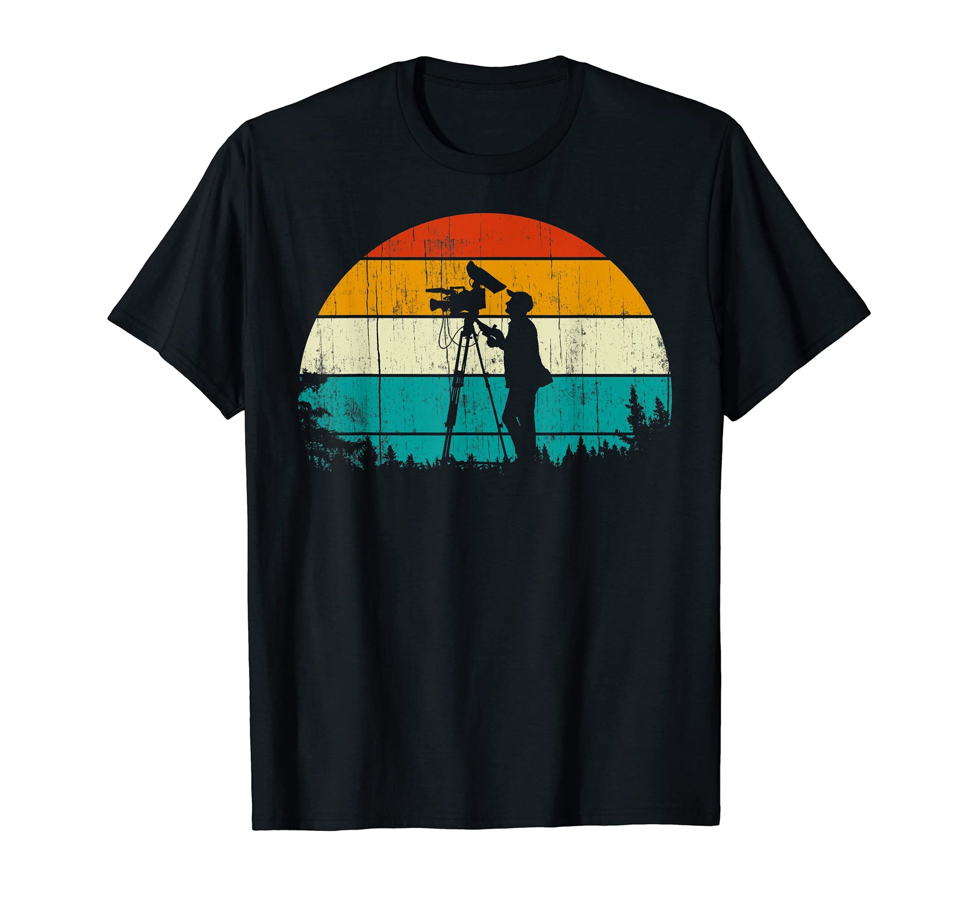 Pine Tree Cameraman Capture Video Camera T-Shirt - Unique Graphic Men Women - T-Shirt, Sweatshirt, Hoodie
