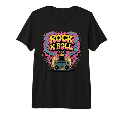 Rock N Roll Boombox Vibes Music Lover T-Shirt - Custom Art Print Unisex - T-Shirt, Sweatshirt, Hoodie