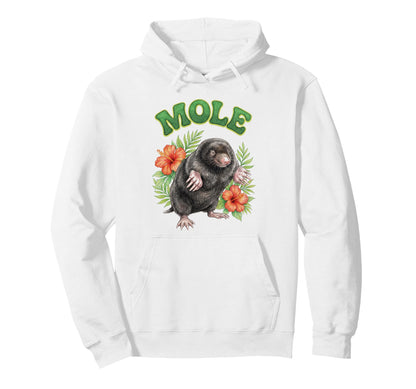 Mole Groovy Floral Mole Watercolor Hoodie - Custom Art Print Men Women - T-Shirt, Sweatshirt, Hoodie