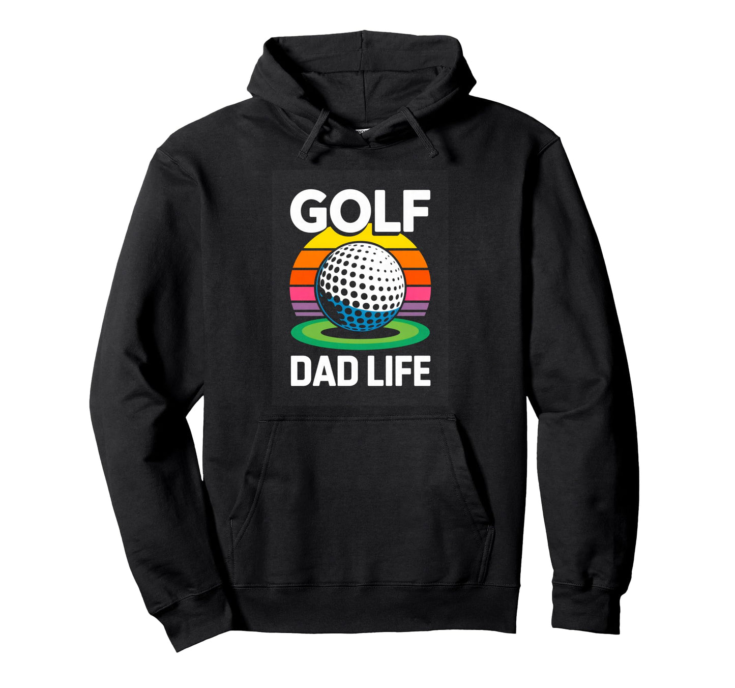 Golf Dad Life Sunset Funny Fathers Day Hoodie - Graphic Print for Adults - T-Shirt, Sweatshirt, Hoodie