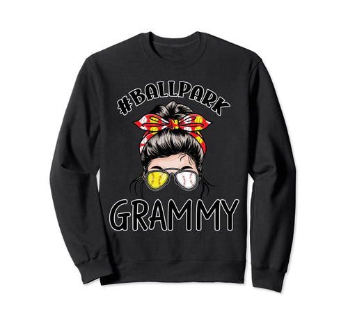 Baseball Grammy Ballpark Grandma Sweatshirt - Unique Graphic Unisex - T-Shirt, Sweatshirt, Hoodie