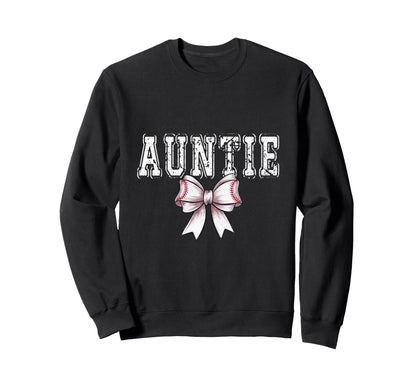 Coquette Baseball Auntie Spirit Sweatshirt - Novelty Apparel for Adults - T-Shirt, Sweatshirt, Hoodie