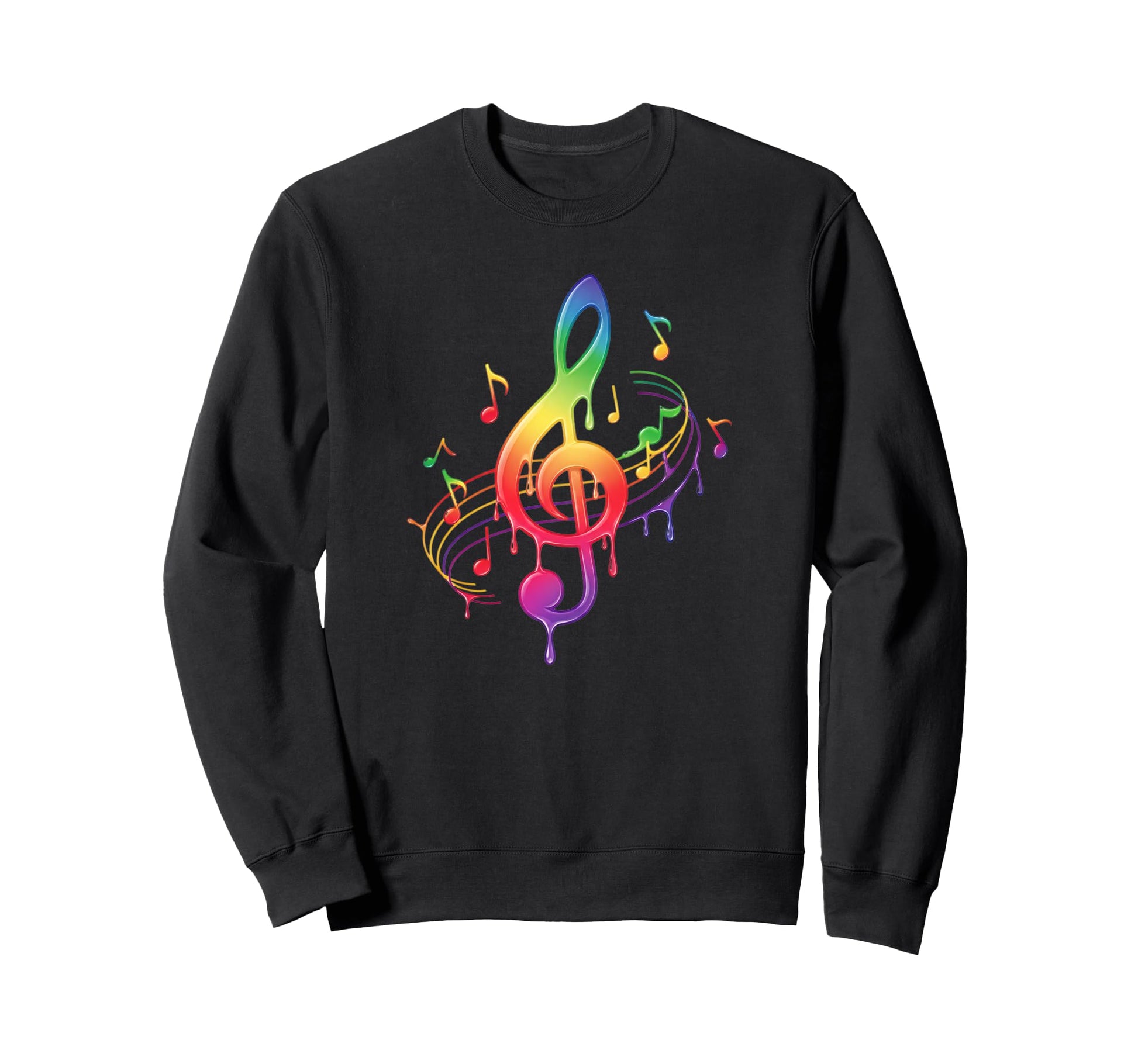 Rainbow Sheet Music Lover Sweatshirt - Aesthetic Graphic for Adults - T-Shirt, Sweatshirt, Hoodie