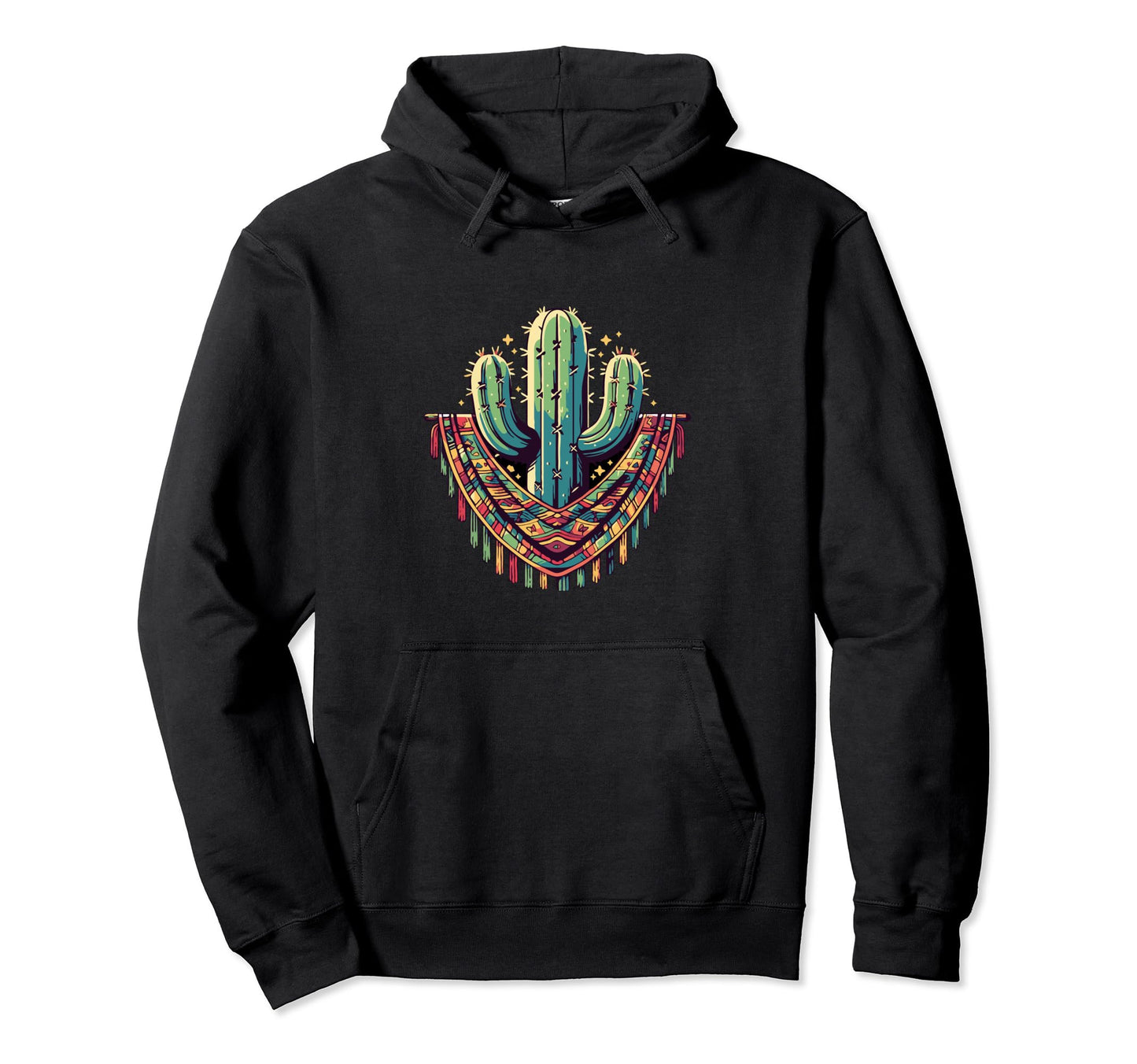 Cactus Serape Succulent Plant Cacti Hoodie - Aesthetic Graphic Unisex - T-Shirt, Sweatshirt, Hoodie