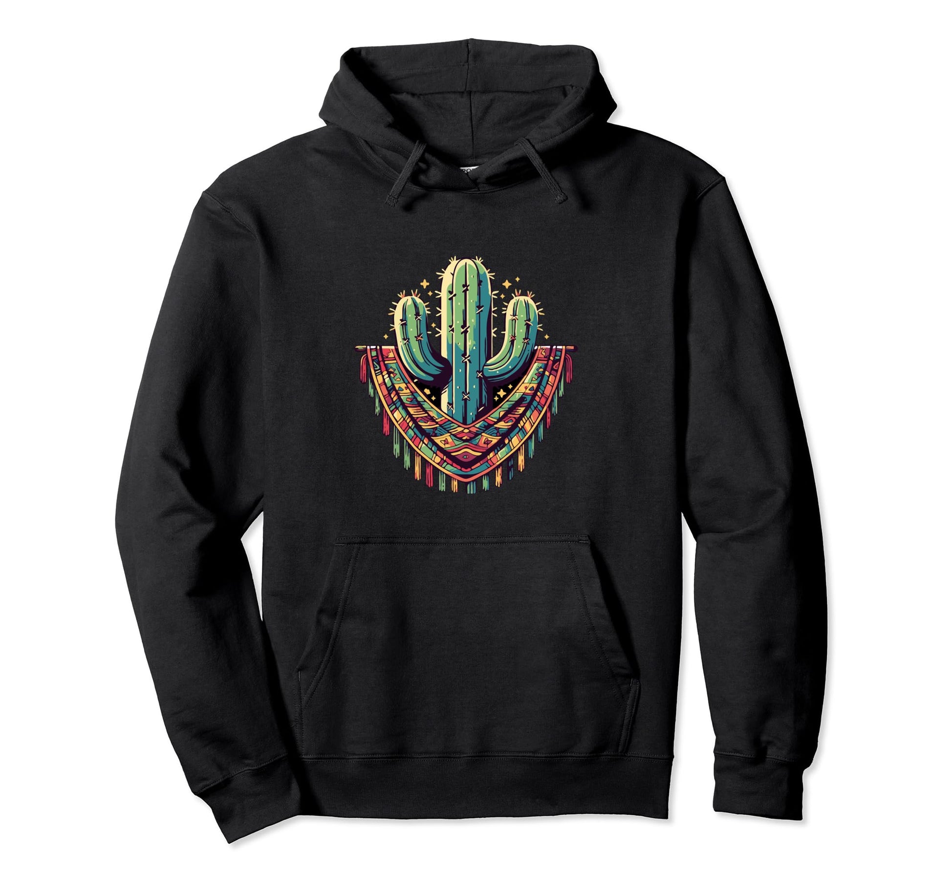 Cactus Serape Succulent Plant Cacti Hoodie - Aesthetic Graphic Unisex - T-Shirt, Sweatshirt, Hoodie