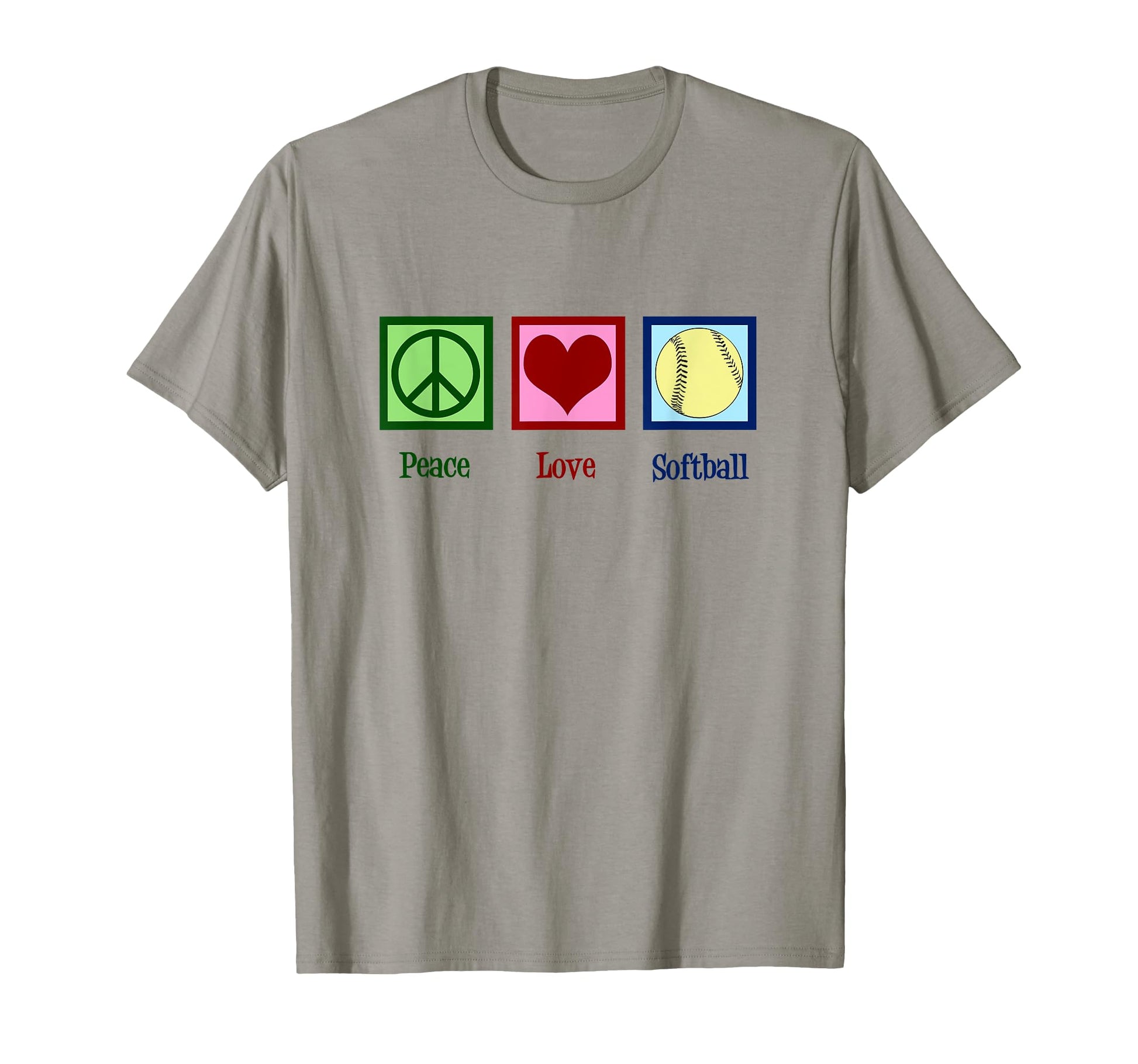 Peace Love Softball Player T-Shirt - Casual Everyday Wear Men Women - T-Shirt, Sweatshirt, Hoodie