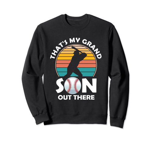 Grandson Baseball Grandpa Sweatshirt - Aesthetic Graphic for Adults - T-Shirt, Sweatshirt, Hoodie