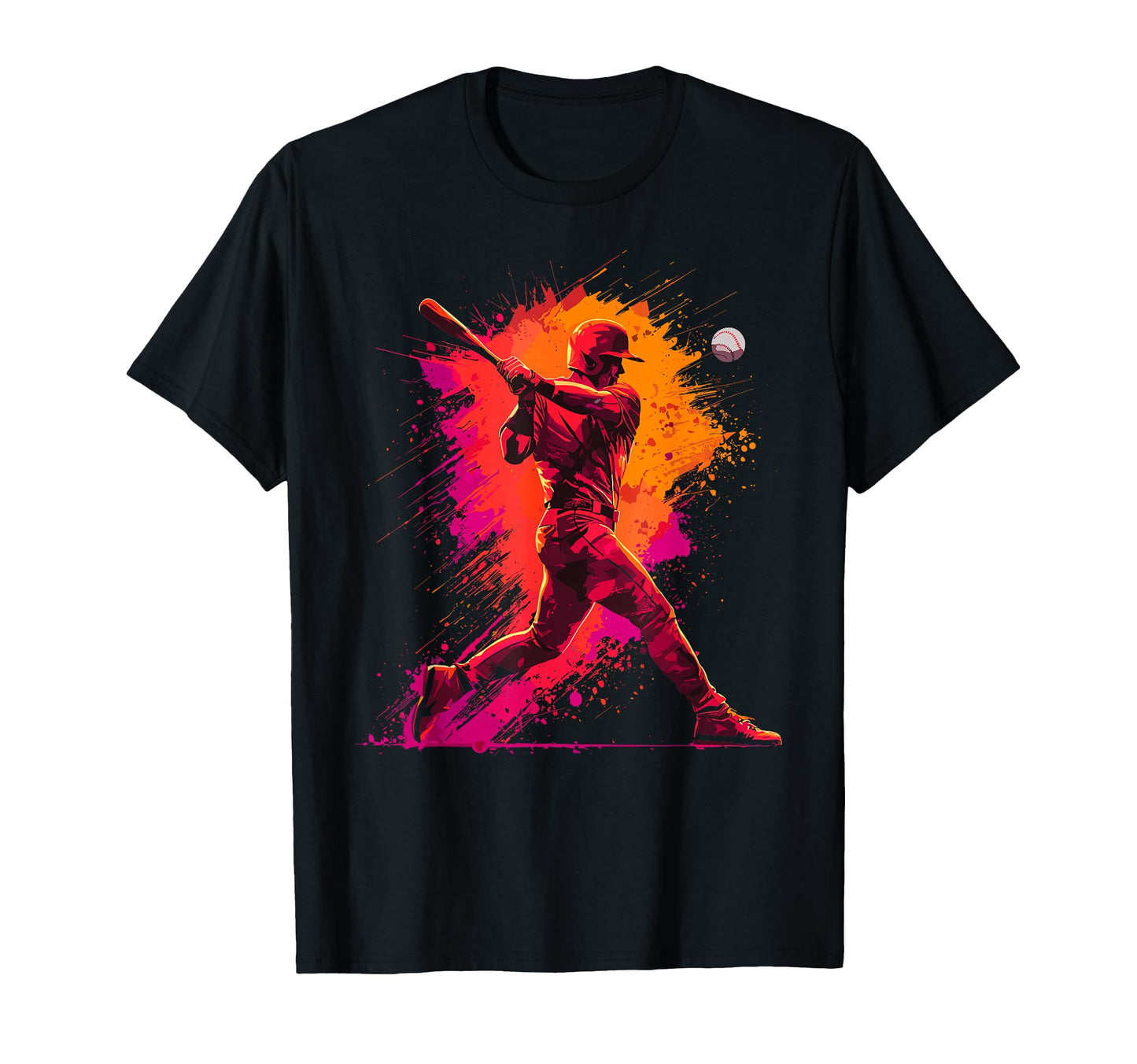 Paint Splash Baseball Player Coach Dad Fan T-Shirt - Unique Graphic Unisex - T-Shirt, Sweatshirt, Hoodie