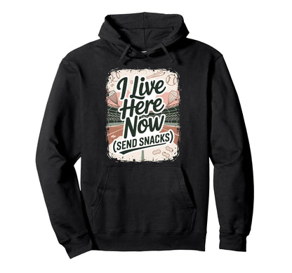 I Live Here Now Baseball Team Fan Hoodie - Aesthetic Graphic Men Women - T-Shirt, Sweatshirt, Hoodie