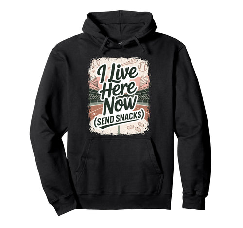I Live Here Now Baseball Team Fan Hoodie - Aesthetic Graphic Men Women - T-Shirt, Sweatshirt, Hoodie