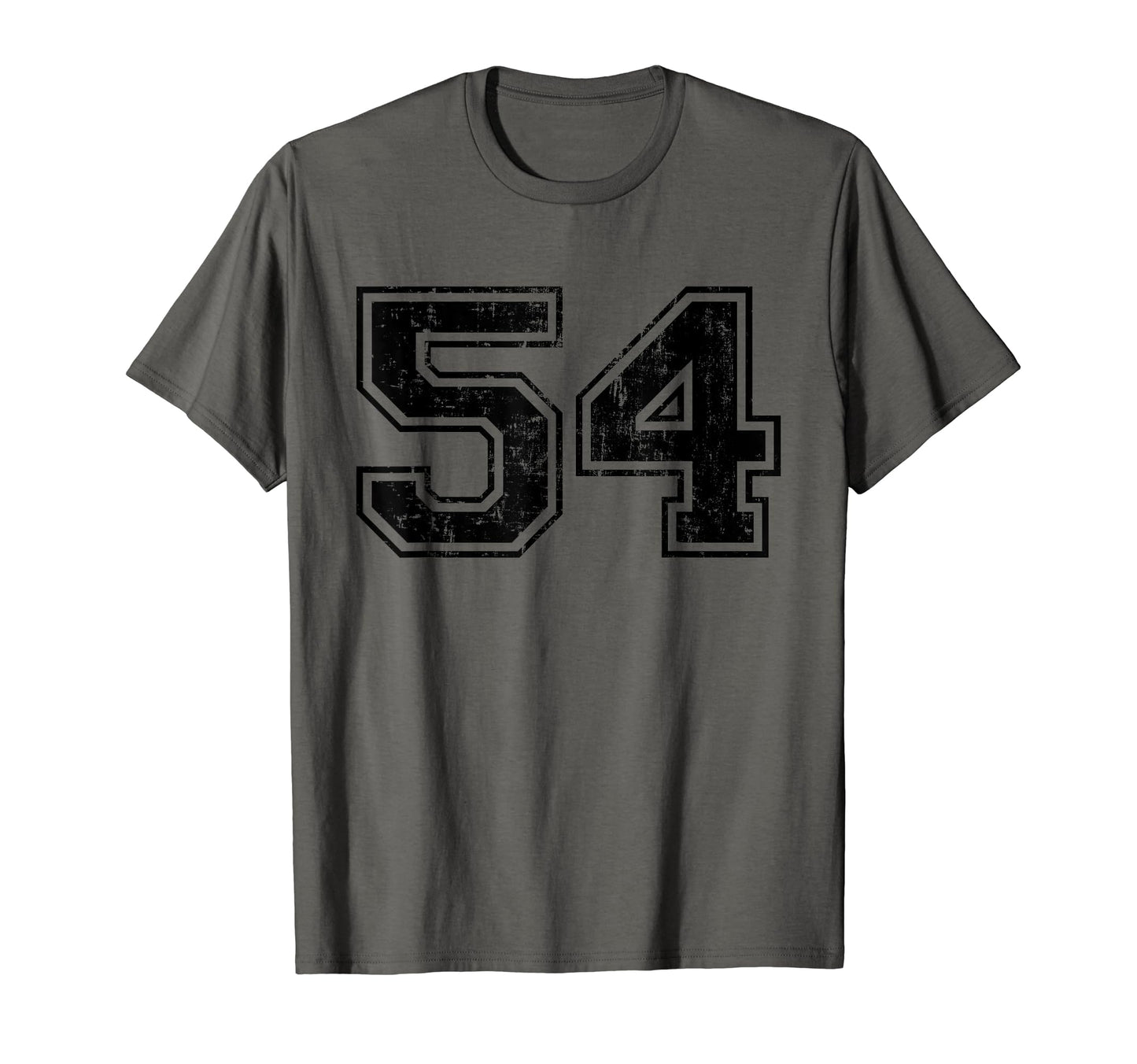 Number 54 Varsity Distressed Sport Team T-Shirt - Aesthetic Graphic Unisex - T-Shirt, Sweatshirt, Hoodie