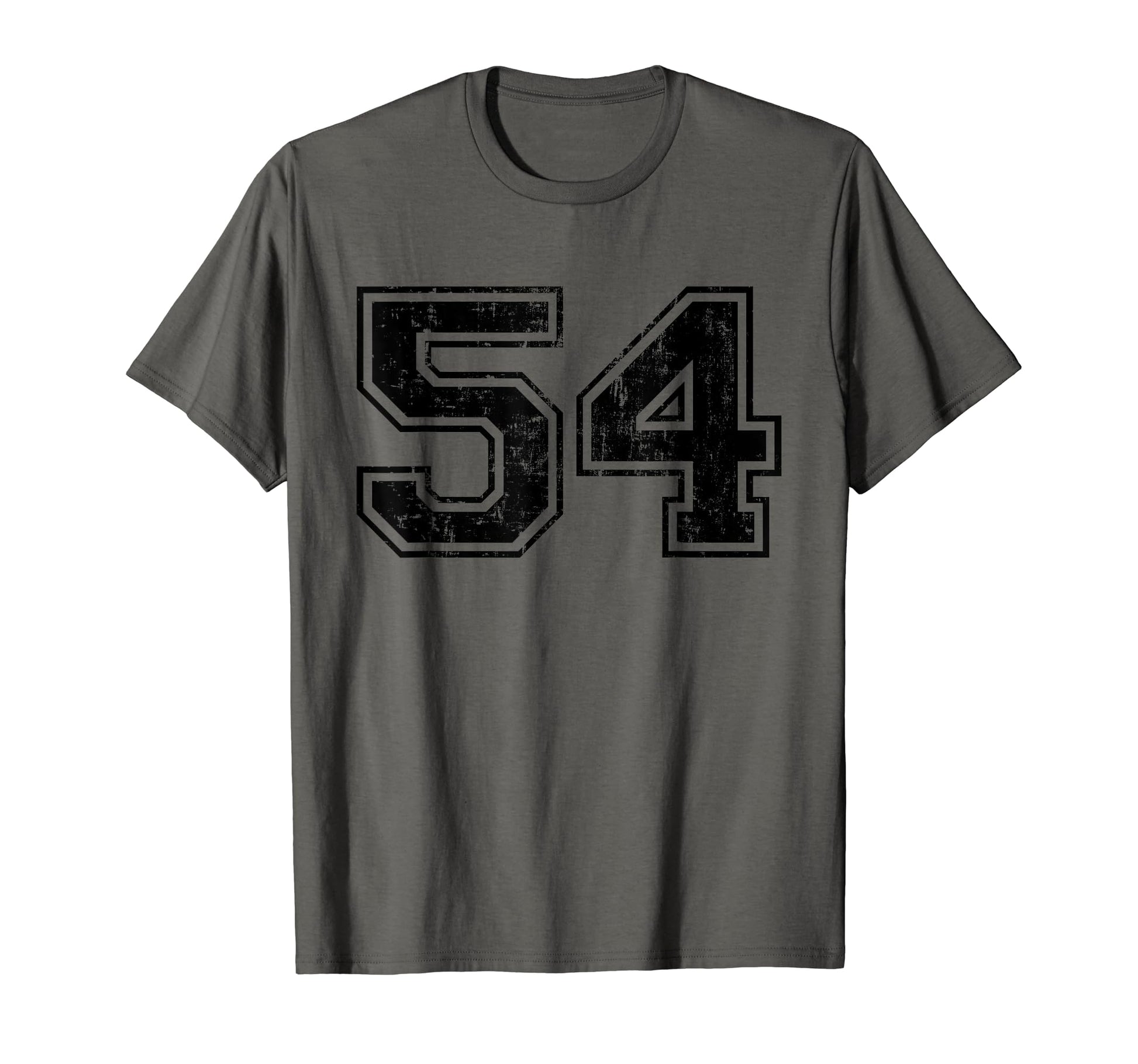 Number 54 Varsity Distressed Sport Team T-Shirt - Aesthetic Graphic Unisex - T-Shirt, Sweatshirt, Hoodie