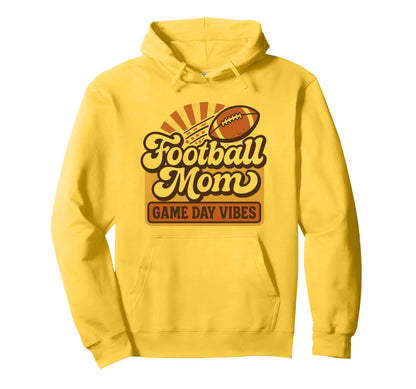 Football Mom Game Day Vibes High School Hoodie - Graphic Print Unisex - T-Shirt, Sweatshirt, Hoodie