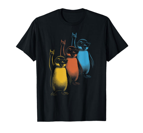Penguins Rock Rock And Roll Funny Penguins T-Shirt - Graphic Print Unisex - T-Shirt, Sweatshirt, Hoodie