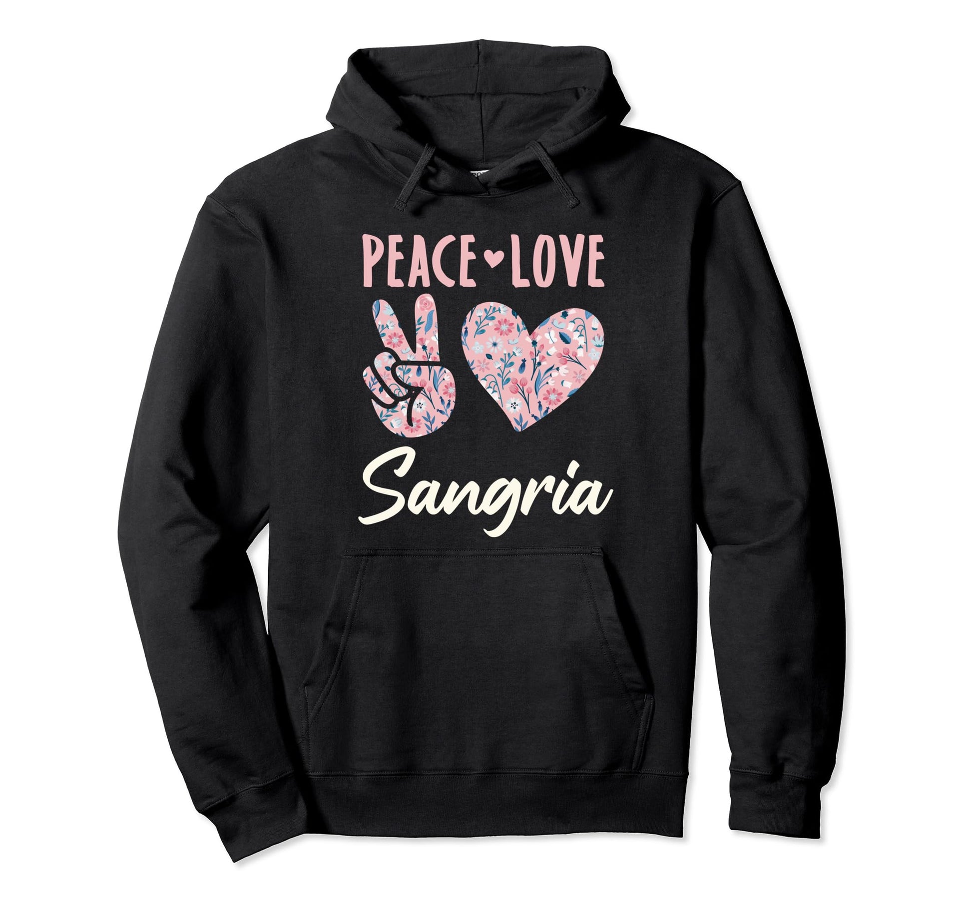 Peace Love Sangria Gifts And Hoodie - Custom Art Print Men Women - T-Shirt, Sweatshirt, Hoodie