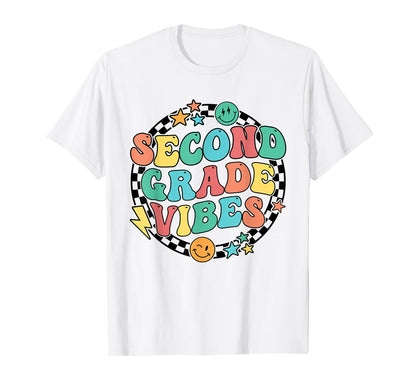 Second Grade Vibes 2Nd Grade Back To T-Shirt - Minimalist Print for Adults - T-Shirt, Sweatshirt, Hoodie