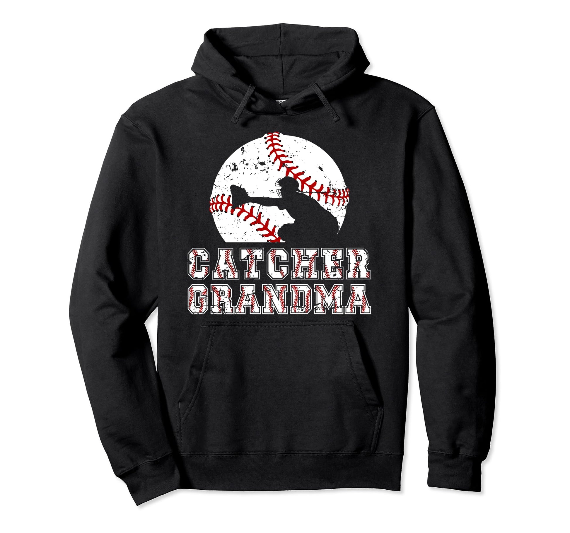 Baseball Catcher Grandma Baseball Catcher Hoodie - Trendy Graphic Unisex - T-Shirt, Sweatshirt, Hoodie