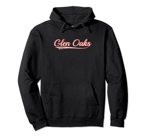 Glen Oaks Varsity Distressed Throwback Hoodie - Custom Art Print Unisex - T-Shirt, Sweatshirt, Hoodie
