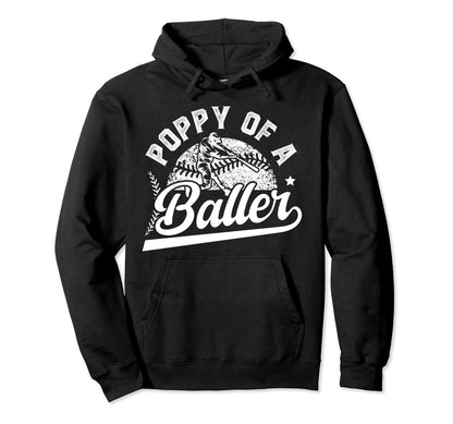 Poppy Baller Baseball Poppy Baseball Hoodie - Aesthetic Graphic Unisex - T-Shirt, Sweatshirt, Hoodie