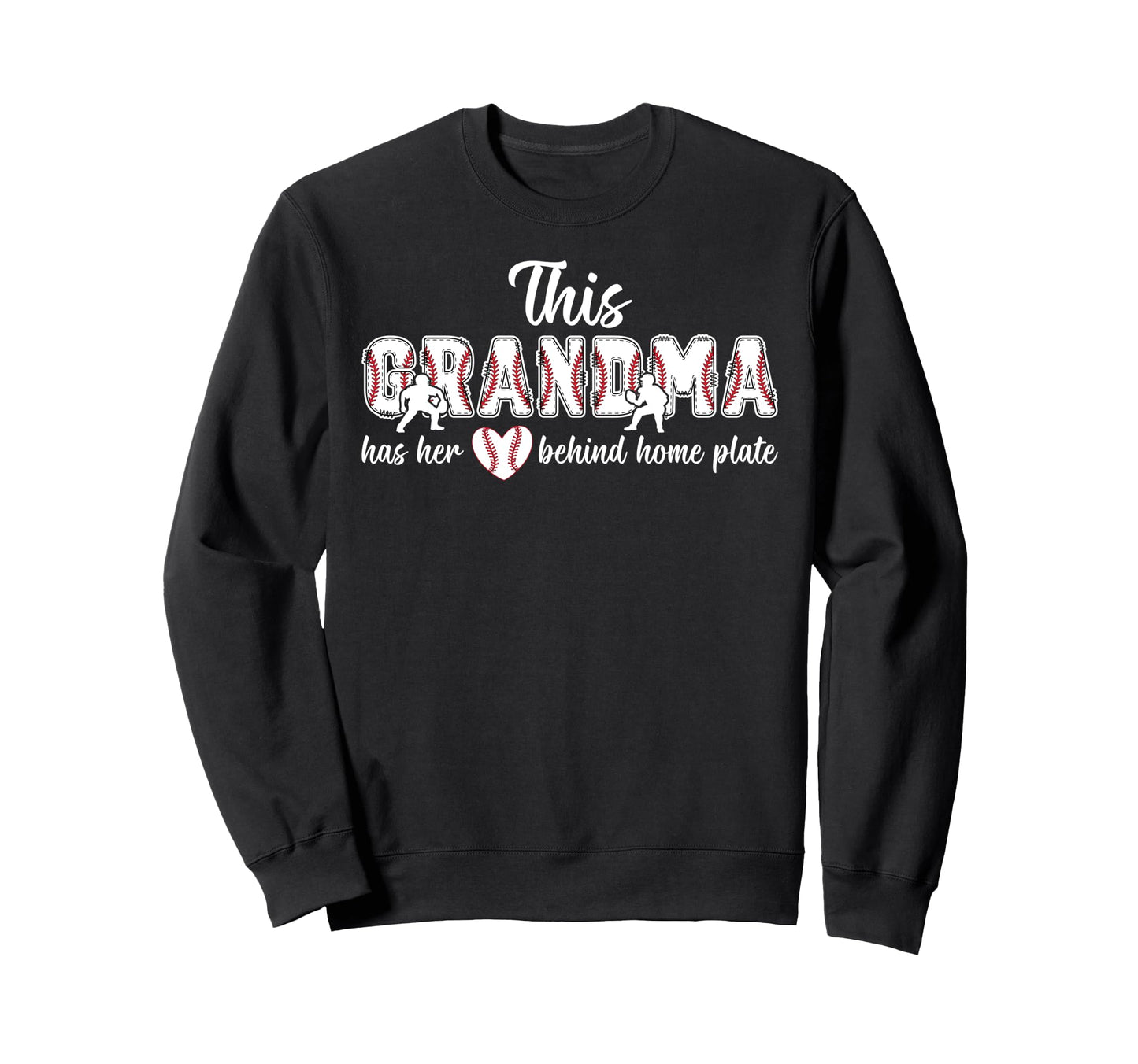 Proud Grandma Baseball Catcher Sweatshirt - Graphic Print for Adults - T-Shirt, Sweatshirt, Hoodie