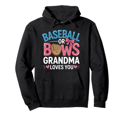 Gender Reveal Baseball Or Bows Hoodie - Casual Everyday Wear Unisex - T-Shirt, Sweatshirt, Hoodie