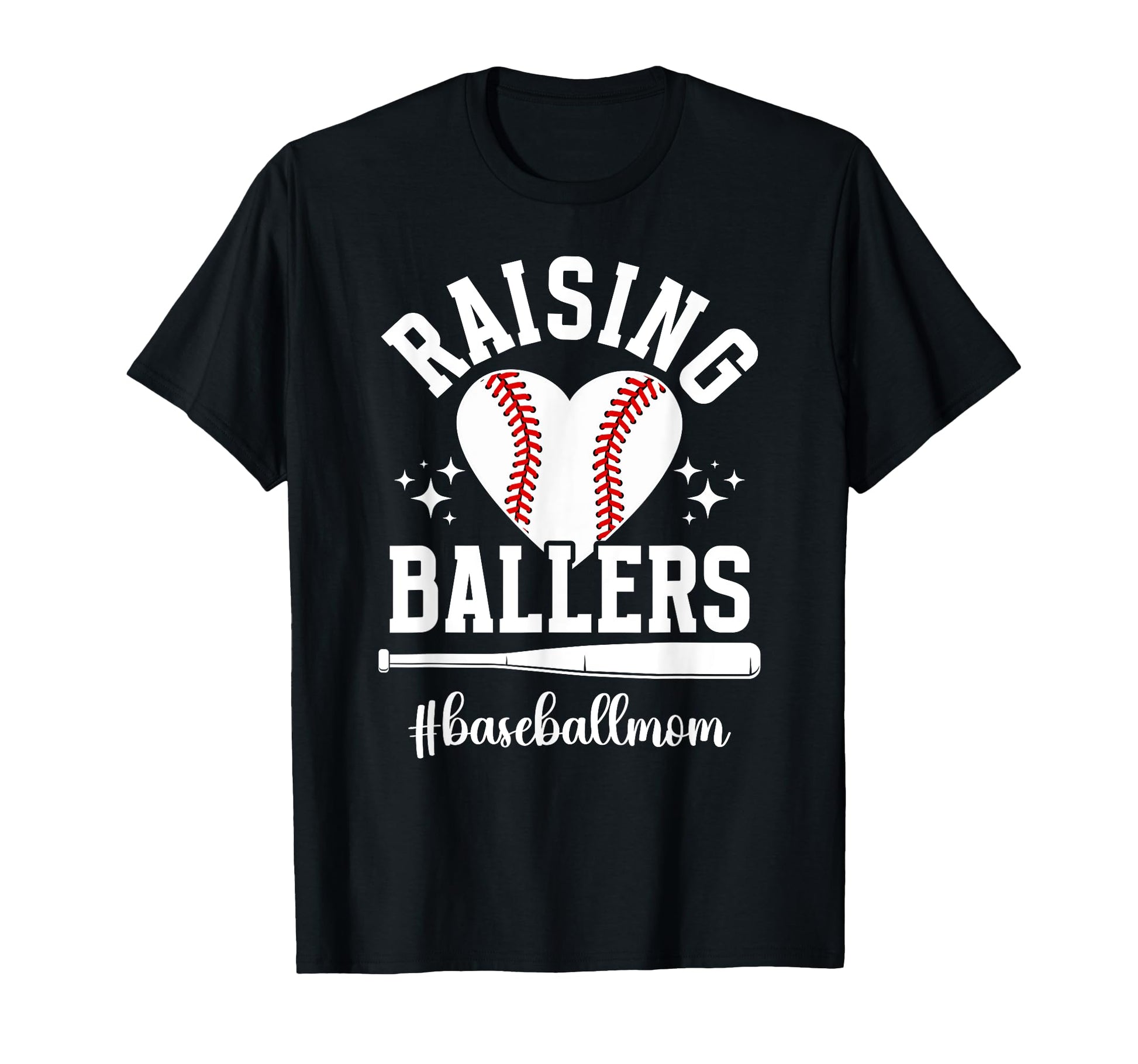 Raising Ballers Baseball Mom Baseball T-Shirt - Trendy Graphic Men Women - T-Shirt, Sweatshirt, Hoodie