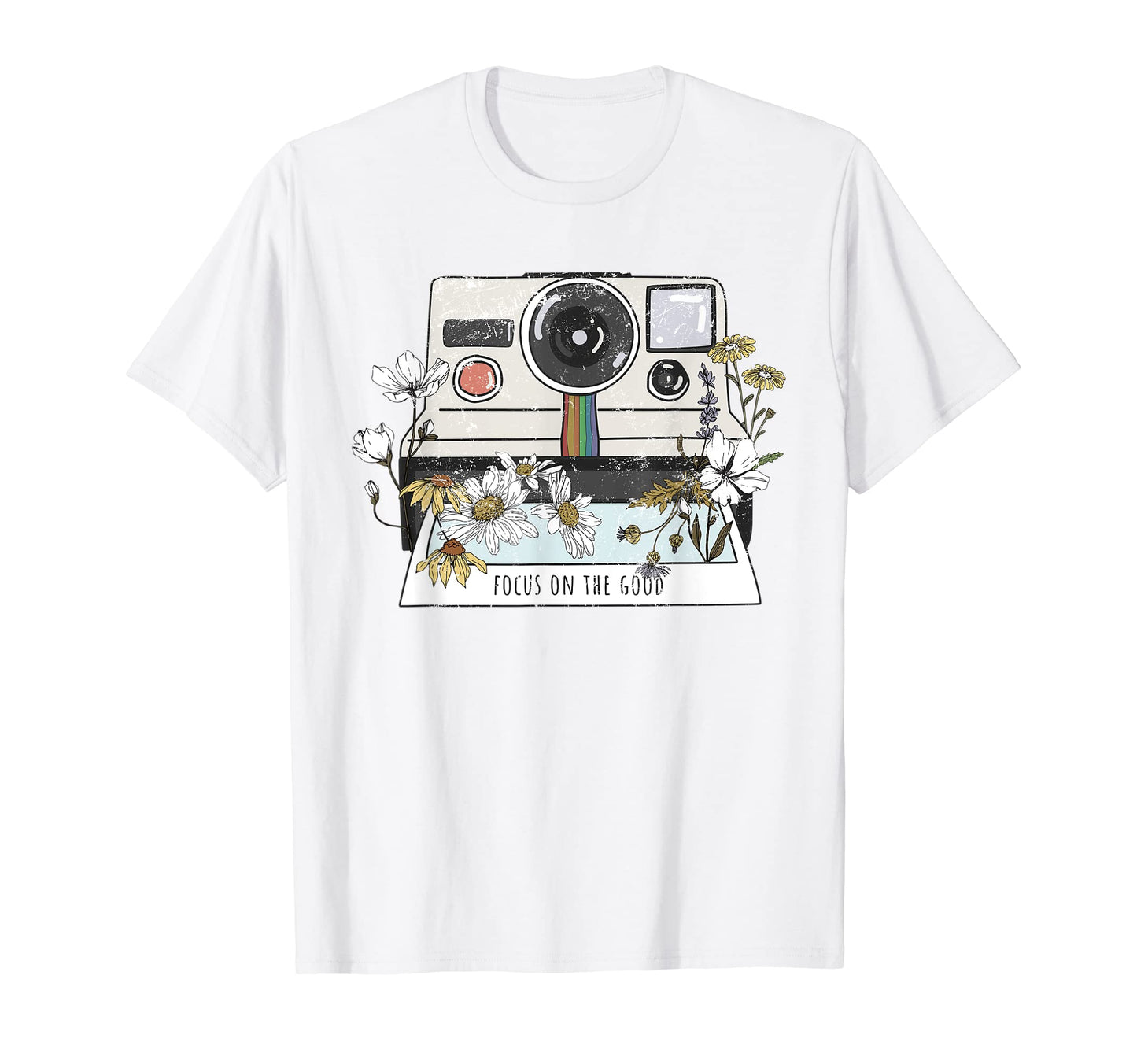 Focus Good Camera Wildflowers Optimist T-Shirt - Custom Art Print Men Women - T-Shirt, Sweatshirt, Hoodie