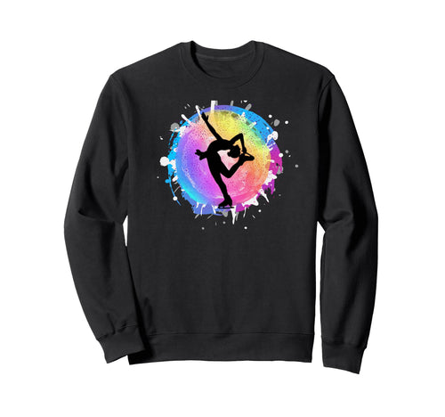 Rainbow Ice Skating Skate Figure Sweatshirt - Novelty Apparel Unisex - T-Shirt, Sweatshirt, Hoodie