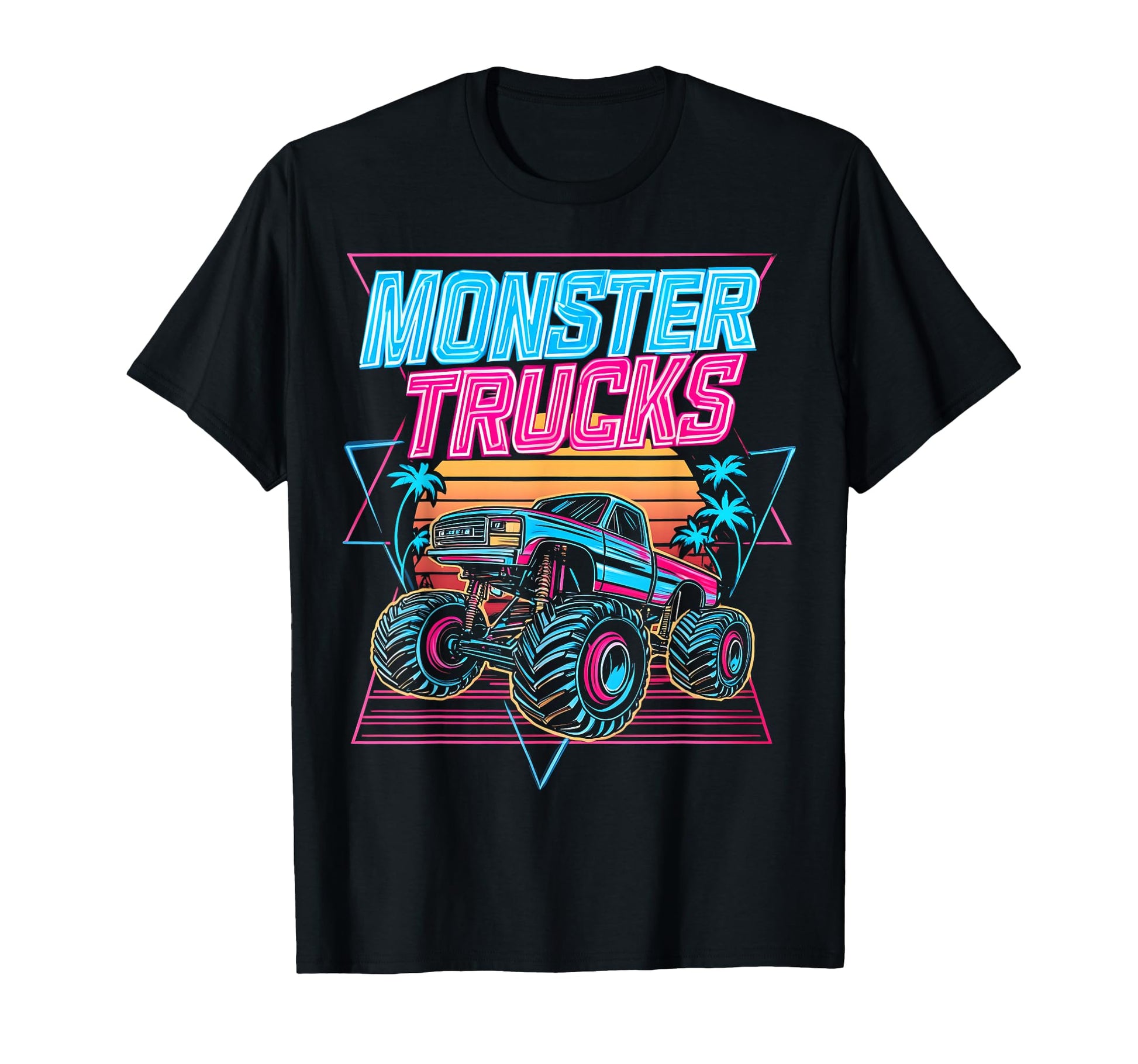 Monster Truck 4 Wheeler Vaporwave T-Shirt - Casual Everyday Wear Unisex - T-Shirt, Sweatshirt, Hoodie