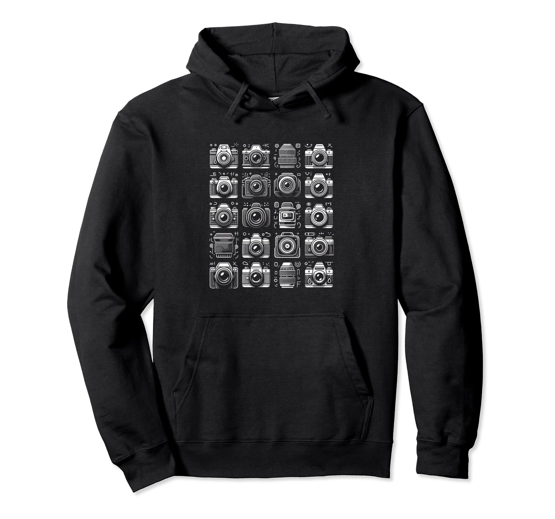 Funny Camera Hoodie - Minimalist Print for Adults - T-Shirt, Sweatshirt, Hoodie