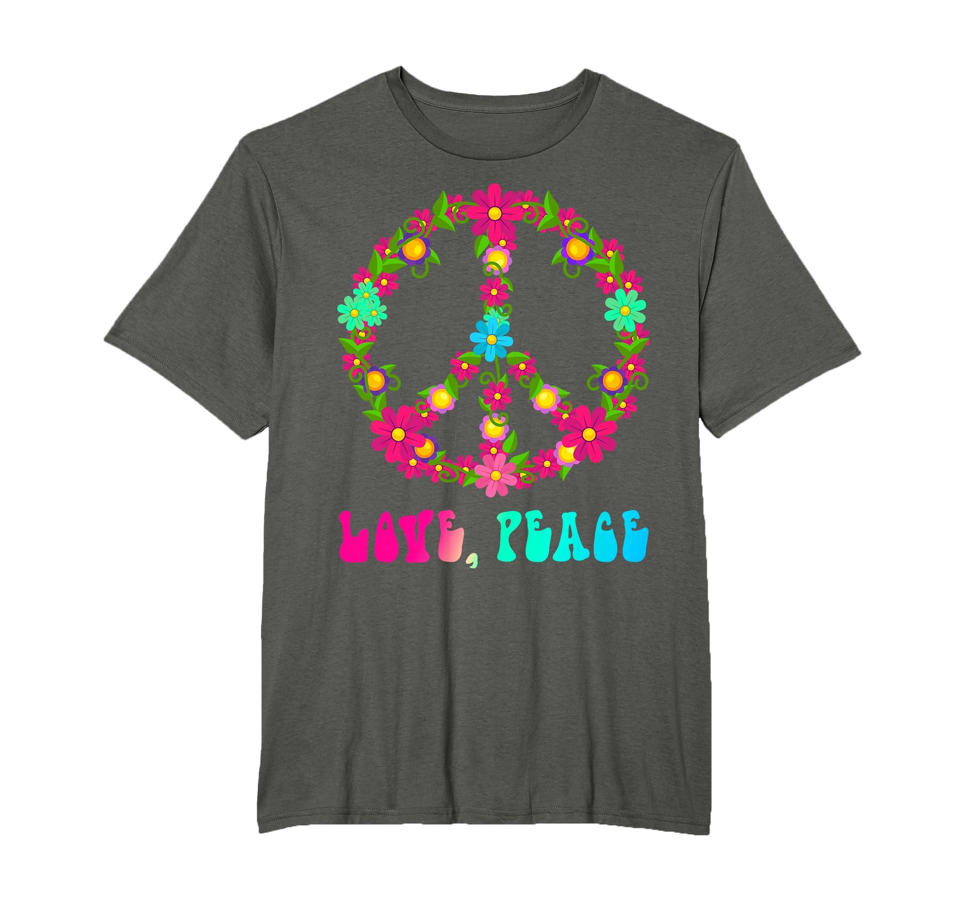 Love Peace Hippie T-Shirt - Fun Novelty Design for Adults - T-Shirt, Sweatshirt, Hoodie